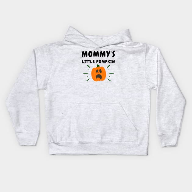 Cute halloween gift - Mommy's little pumpkin Kids Hoodie by Mplanet